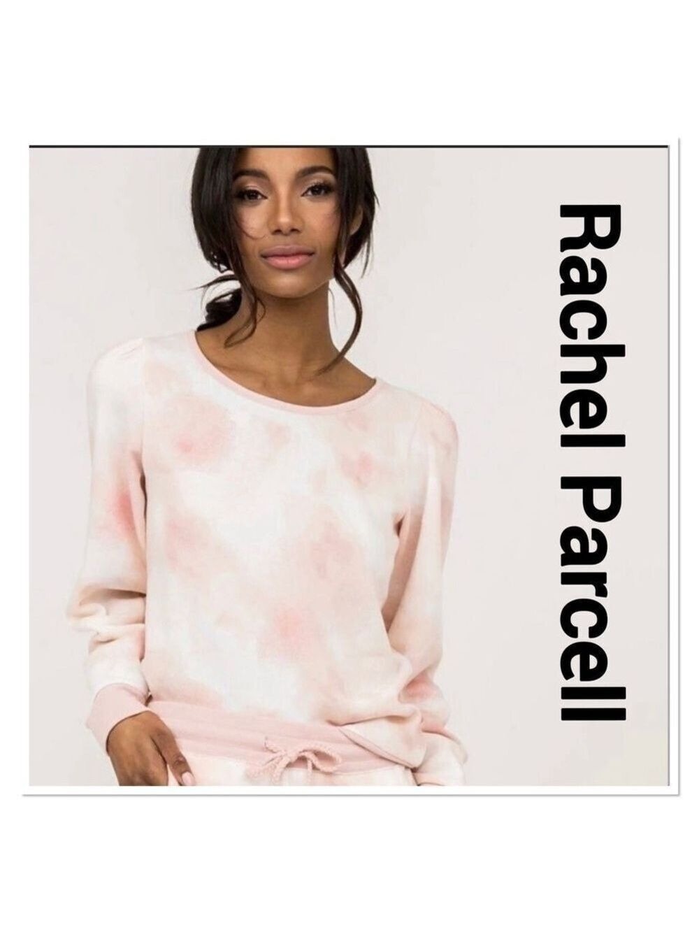 RACHEL PARCELL Sweatshirt Pink Tie Dye Super Soft size small